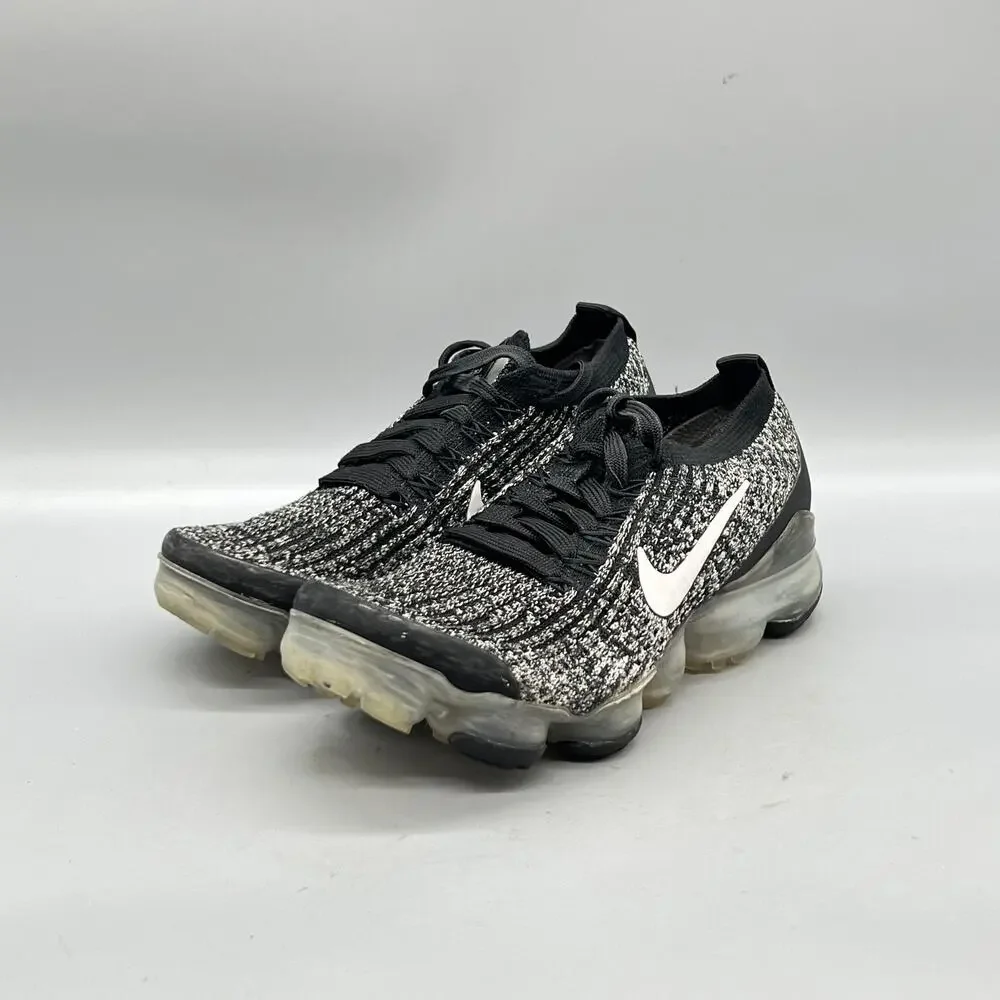 Nike Shoes Boys 5 Black White Air VaporMax Flyknit Running Sneakers Comfort